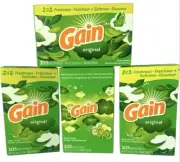 Gain Original Dryers Sheets Lot of 4, 105 Ct. Each "420 Sheets Total