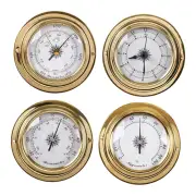 4x Thermometer Hygrometer Barometer Clock Weather Instrument Wall Hanging