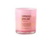 Someone Special Noun Vanilla Scented Pink Pearlescent Candle Gift Round 12.5cm
