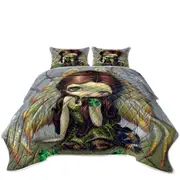 Fantasy Art Angel with Emeralds Coverlet