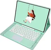 Keyboard Case for Samsung Galaxy Tab S10 Plus 12.4'' 2024/S9FE Plus 12.4'' 2023, Detachable Wireless Keyboard with Smart Touchpad, Slim Case with S Pen Holder, Auto Sleep/Wake,Green
