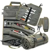 Tool Bags, Heavy Duty Tool Roll Up Bag for Men, Gifts for Men Dad Army Green