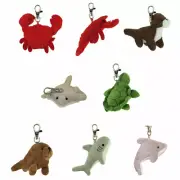 Aurora World Plush - Sea Life Clip-Ons - SET OF 8 (Shark, Crab, Seal, Turtle +4)