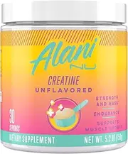 Alani Nu Creatine Monohydrate Powder 150 Grams (5.29 oz), Unflavored | Pure | Micronized Creatine Powder | No Sugar, No Gluten, No Artificial Colors or Flavors | 30 Servings