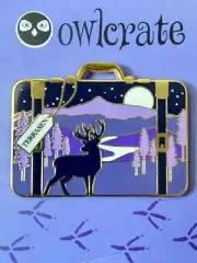 Throne of Glass Literary Luggage Enamel Pin Owlcrate Sarah J Maas Crescent City