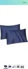 Blue Pillow Cases Queen Size Set of 2, Rayon Derived from Bamboo, Cooling Pillow