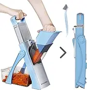 ZTQCSQ Upgraded version Mandoline Slicer for Kitchen &Safe Vegetable Chopper 5 in 1 & Adjustable mandoline slicer.Detachable Blade,Can cut slicing,strips,shredding and dicing Kitchen Veggie chopper