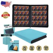 Durable Light Blue 1000+ Card Binder - Waterproof & Portable for TCG Collections