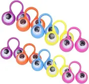 10pcs Creative Finger Doll Eyeball Ring Puppet Toys for Boys and Girls Interactive Learning Party Favor Set Random Color