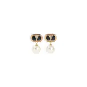 [Valentino Garavani] Valentino Garavani-Gold Brass Earrings-Donna OS OS