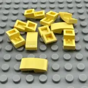 LEGO Slope - Bright Light Yellow - Curved 2 x 1 x 2/3 - QTY x10