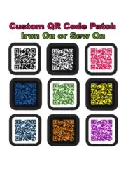 Custom QR code Print patches, iron / sew on patches, instagram, websites, Kp...