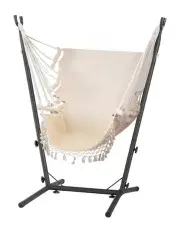 [Gardeon] Hammock Chair Hanging with Stand in Cream