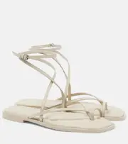 [A.Emery] A.Emery Davis leather thong sandals UK 4 white
