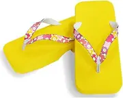 Hajime(一歩) [One Step] [Hajime] Geta Clogs, Soft and Water Resistant, Made of Sponge, 10.6 inches (27 cm), YL/Large Flower 2, Large Flower 2 (Flower 2/27), flower 2, 27.0 cm
