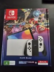 Nintendo Switch Console OLED Model Mario Kart 8 Deluxe + NSO 12 Months Bundle