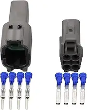 Xiaojiang Store 4 Pin 1.5 Series Automotive Connector wat/erp/;ro/ofW Connector Plastic with Terminal DJ7044C-1.5-11/21(5 Sets Male)