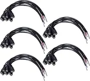 Mellisso 50Pcs 12V DC Power Plug Female Jack Plug Connector Cable 5.5X2.1mm with Cord Cable 15CM for CCTV LED Strip Light