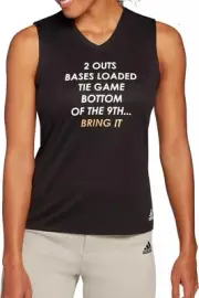 Adidas Womens Xl Black Tank Top Softball Quick Dry Athletic Clima-Lite
