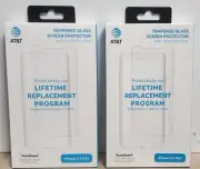 2 (Packs) AT&T Tempered Glass Antimicrobial Screen Protector - iPhone 13 Pro Max