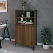Buffet Sideboard, Storage Cabinet with 2 Open Shelves and 2 Doors, Highboard Side Cabinet Display Cabinet for Living Room Dining Room Office Hallway 60 x 36 x 110 cm