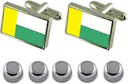 [Select Gifts] Shirt Dress Studs Zielona Gora City Poland Flag Cufflinks