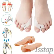 2x Silicon Gel Bunion Toe Corrector Separator Splint Straightener Orthotics Pain