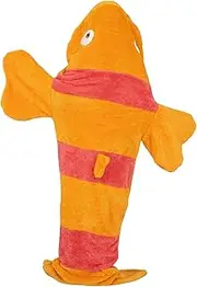 Soft Flannel Wearable Anemonefish Blanket Comfortable Lightweight Wearable Animal Blanket Warm Enduring Wearable Anemonefish Blanket All in One Easy to Care Wearable Animal Blanket for People US