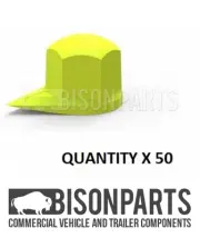 *30MM X 50 UNIVERSAL DUSTITE WHEEL NUT COVER INDICATOR YELLOW BP110-215CP X 50