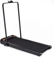 Ouroad Under Desk Walking Pad, Foldable Treadmill with Handle for Home & Office,2.25HP Quiet Motor, 1-12km/h, 120 KG Capacity, Non-Slip,Shock Absorption, Black