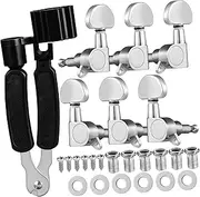 ERINGOGO Guitar Tuning Pegs Replacement 3 3 Half-closed Guitar Knobs String Winder Zinc Alloy Accurate Tuning