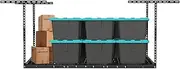 WUTUSENT 3x6 FT Overhead Garage Storage Rack,Heavy Duty Metal Garage Ceiling Storage Racks, 22''-40" Adjustable Ceiling Dropdown, 600lbs Loading Weight Capacity, Black