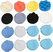 ZUNOXAZ 1 Set Sponge Polisher Pad Car Detailing Durable Buffing Head Kit with Drill Attachment Easy Installation for Versatile Polishing Needs