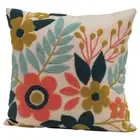 NEW Creative Co-op 18" Square Floral Accent Pillow with Insert