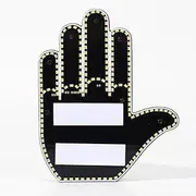FlareFlicker: LED Car Window Hand Gesture Sign for Expressive Communication on The Road - Road Rage Gifts, Middle Finger, Cool Car Gadgets, Car Accessories, Car Light, Flip Off Sign, Tailgater Hand