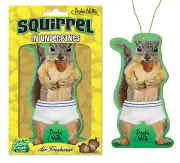 SQUIRREL IN UNDERPANTS Car Air Freshner (Forest Fresh Scent) - Archie McPhee