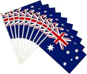 10 PCS Handheld Australia Flag,8.5×5.5 Inch Hand Held Mini Australian Flags Banner For Indoor Outdoor Parade Waving The Tlag and Shouting