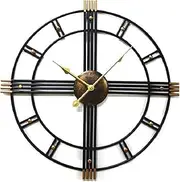 Outdoor Garden Wall Clock, 20 Inch Large Simplicity Garden Clock Open Face Wrought Iron Waterproof Outdoor Clock Indoor Outdoor Decoration Mute Quartz Wall Clock Outside Clock
