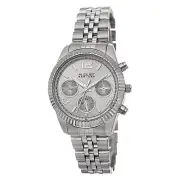 Women's August Steiner AS8103SS Swiss Day/Date Stainless Steel Silver-tone Watch