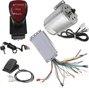 [YC Yier] Electric DC Motor, 1800W 48V Brushless Motor Kit High Speed 4500RPM Electric Scooter Motor with Speed Controller, Pedal, Keylock, Go Kart Motor for Bicycle Motorcycle, E-Bike 4 Wheelers