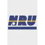 NRU: NAURU NOTEBOOK WITH LINED 120 PAGES IN WHITE. COLLEGE RULED MEMO BOOK WITH THE NAURUN FLAG