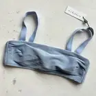 NWT Vitamin A Nico Bikini Top in Light Blue EcoTex Sz Small/6