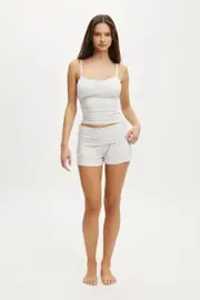[Body] Body - Sleep Recovery Roll Waist Short - Light grey marle M LIGHT GREY MARLE