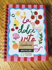 La Dolce vita summer Sardinia Ruled Spiral Notebook Journal Hardcover Clementine
