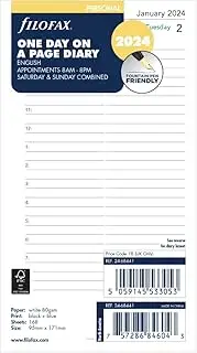 Filofax 2024 Personal Planner - Day per Page with Appointments
