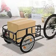 Bike Cargo Trailer - Detachable + Foldable, Bicycle Traction Tool Car, Wagon Bicycle Trailer, 60kg Max Load, for Hauling Luggage Tools