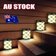 Outdoor Solar Wall Lights Door Garden Step Bright 6 LED Fence Light Path Lamp CG