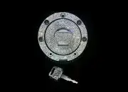 AUSTRIAN CRYSTAL Motorcycle Gas Fuel Tank Cap Cover Bike Bling Bedazzled Honda