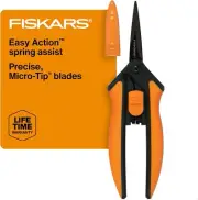 Fiskars Micro-Tip Pruning Shears, 6” Sharp Plant Scissors