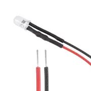 10Pcs DC 12V 5mm Pre Wired LED, Flashing Orange Round Top Clear Lens with Edge